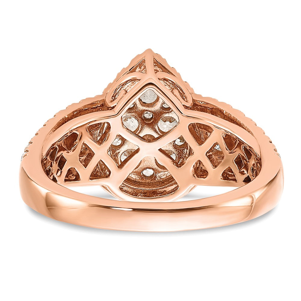 14K Rose Gold Lab Grown Diamond VS/SI FGH Cluster Ring