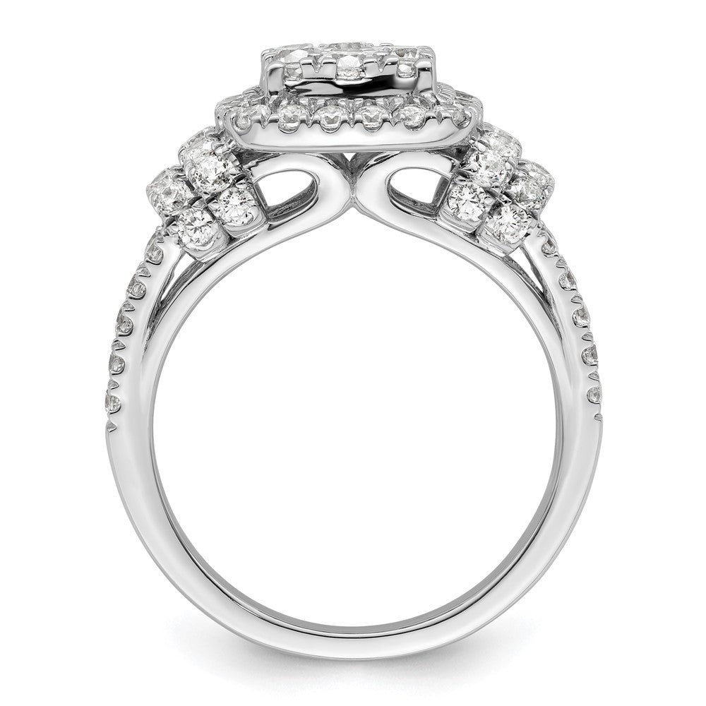 14K White Gold Lab Grown Diamond VS/SI FGH Cluster Ring