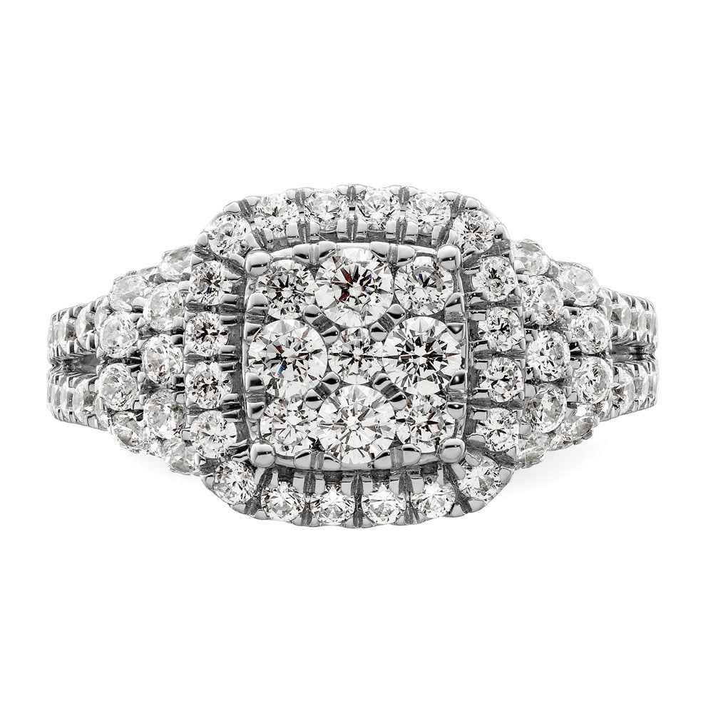 14K White Gold Lab Grown Diamond VS/SI FGH Cluster Ring