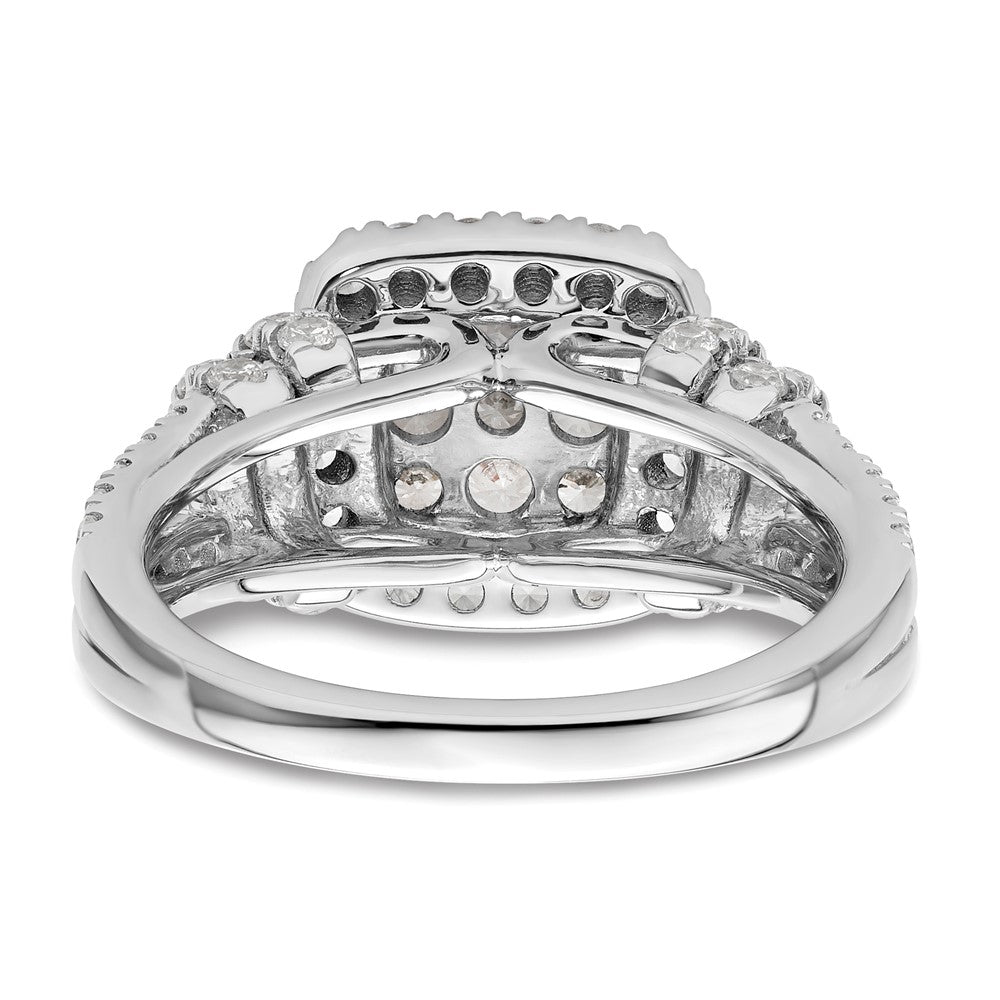 14K White Gold Lab Grown Diamond VS/SI FGH Cluster Ring