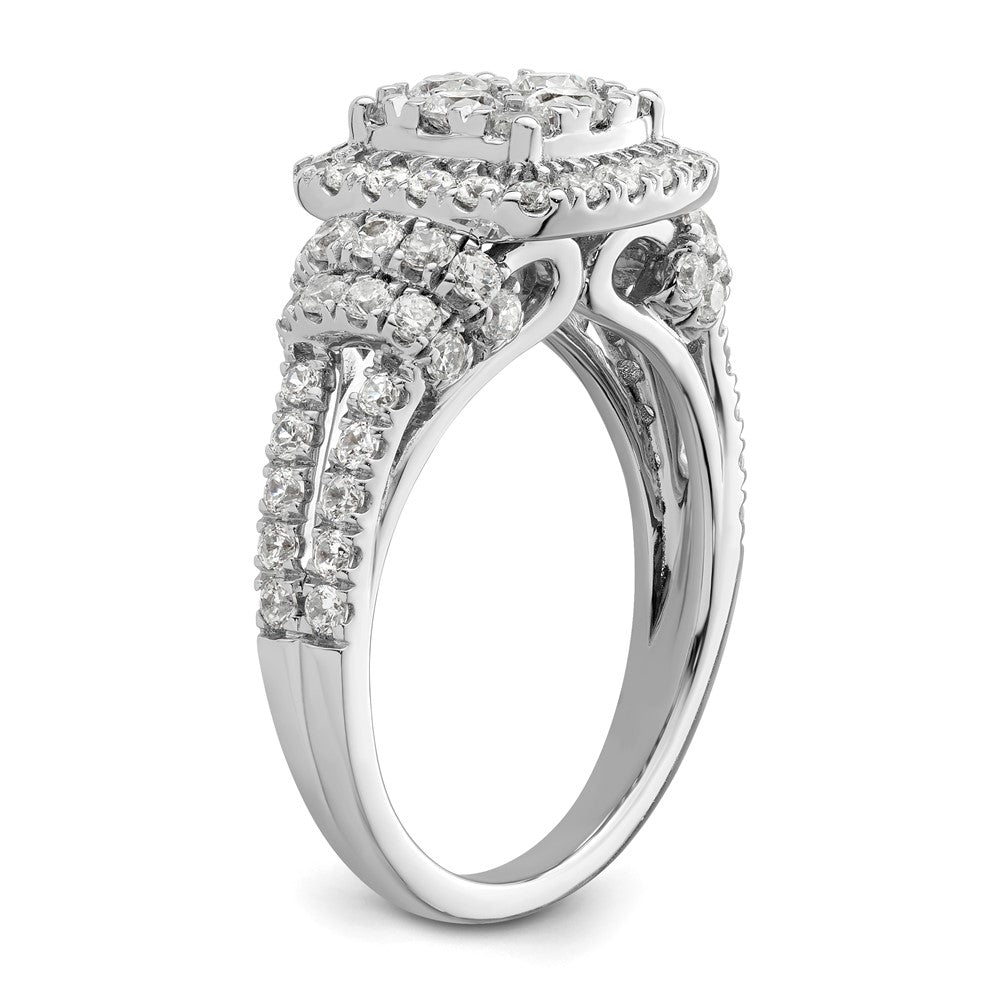 14K White Gold Lab Grown Diamond VS/SI FGH Cluster Ring