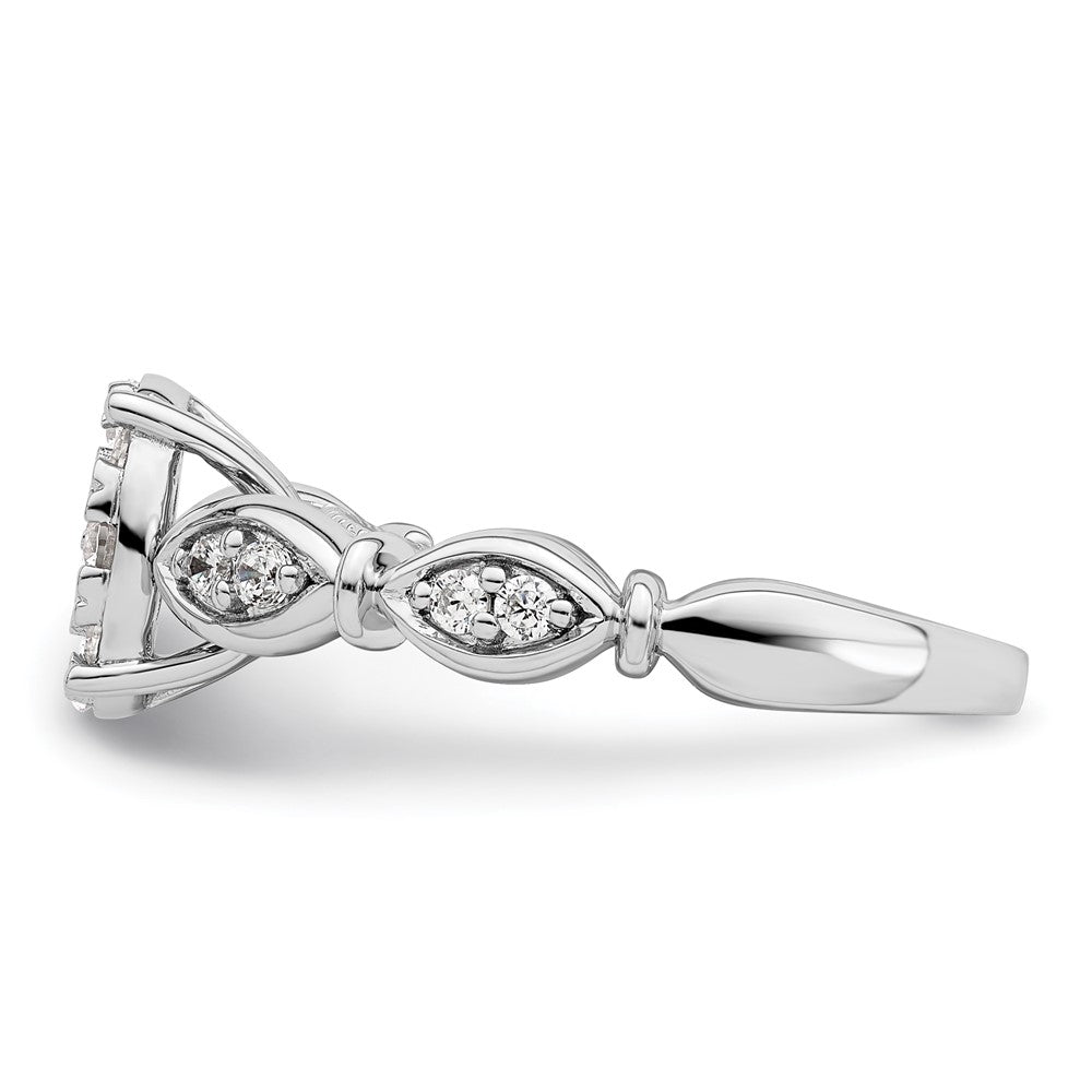 14K White Gold Lab Grown Diamond VS/SI FGH Cluster Ring