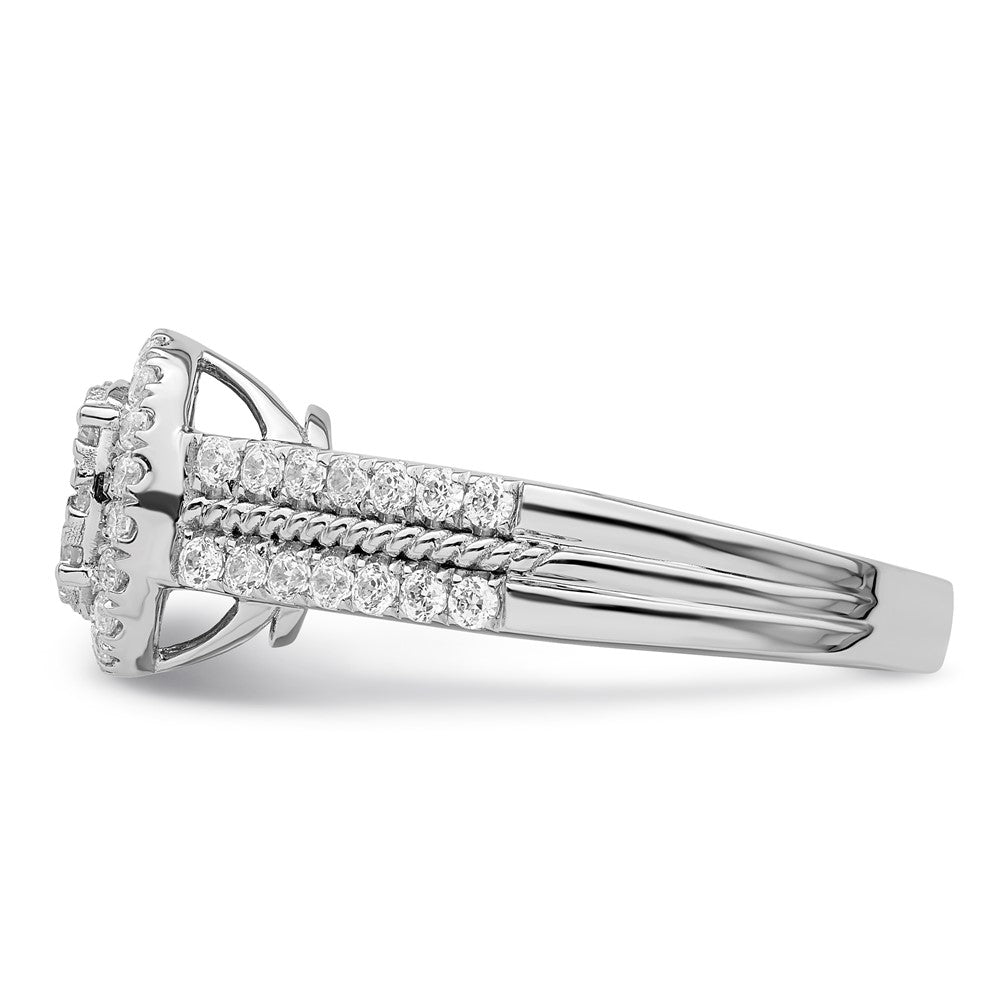 14K White Gold Lab Grown Diamond VS/SI FGH Cluster Ring