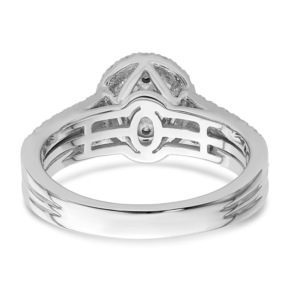 14K White Gold Lab Grown Diamond VS/SI FGH Cluster Ring