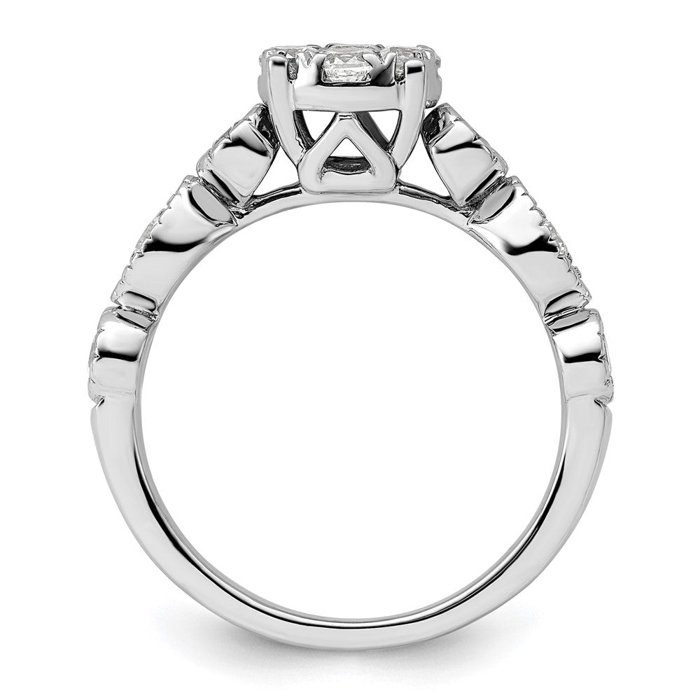 14K White Gold Lab Grown Diamond VS/SI FGH Cluster Ring