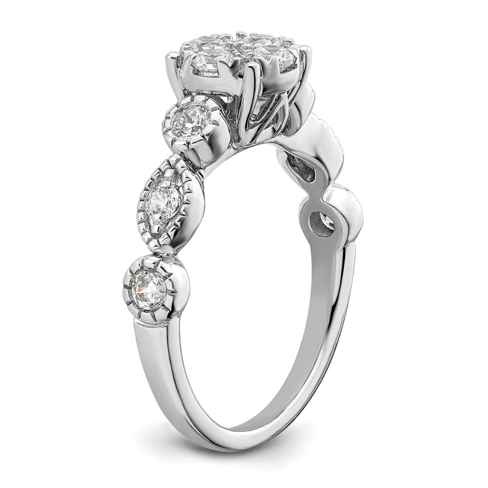 14K White Gold Lab Grown Diamond VS/SI FGH Cluster Ring