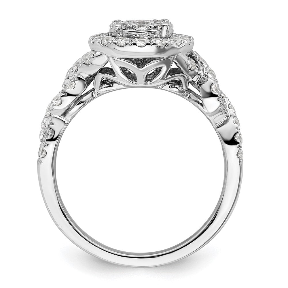 14K White Gold Lab Grown Diamond VS/SI FGH Cluster Ring