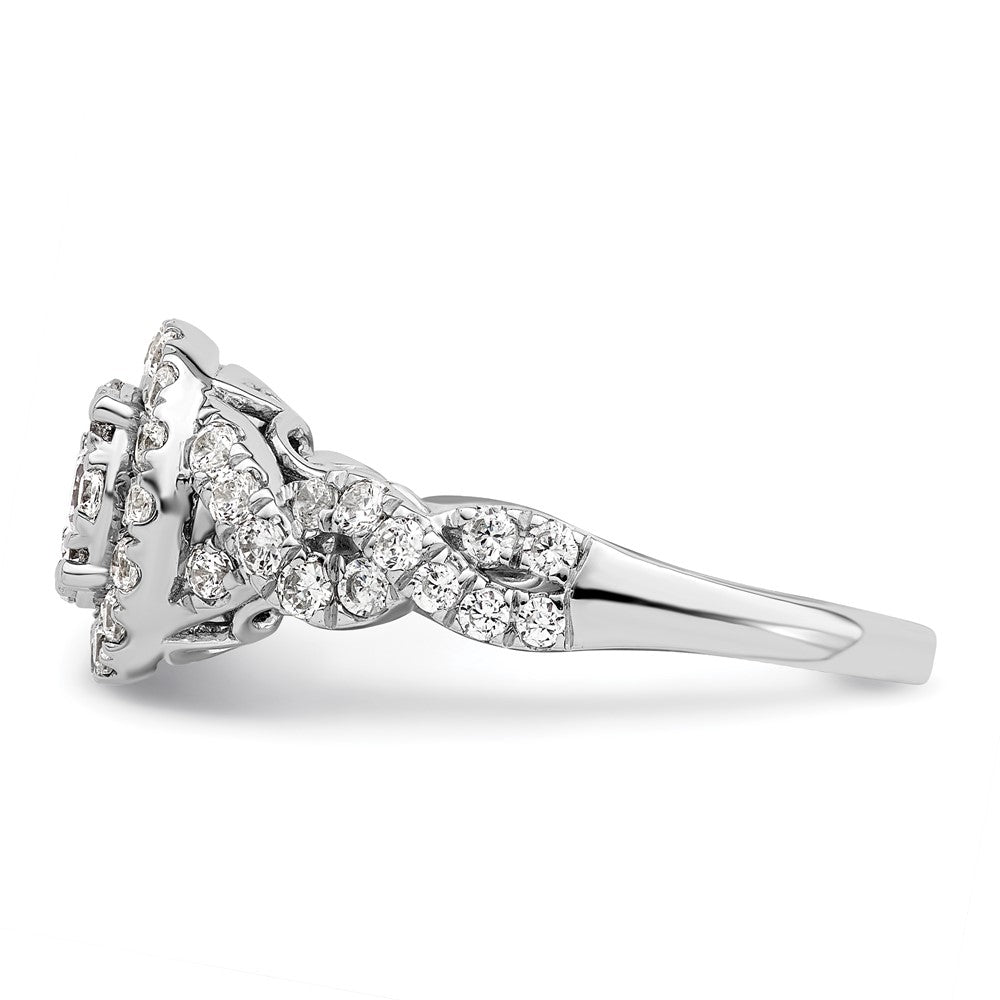 14K White Gold Lab Grown Diamond VS/SI FGH Cluster Ring