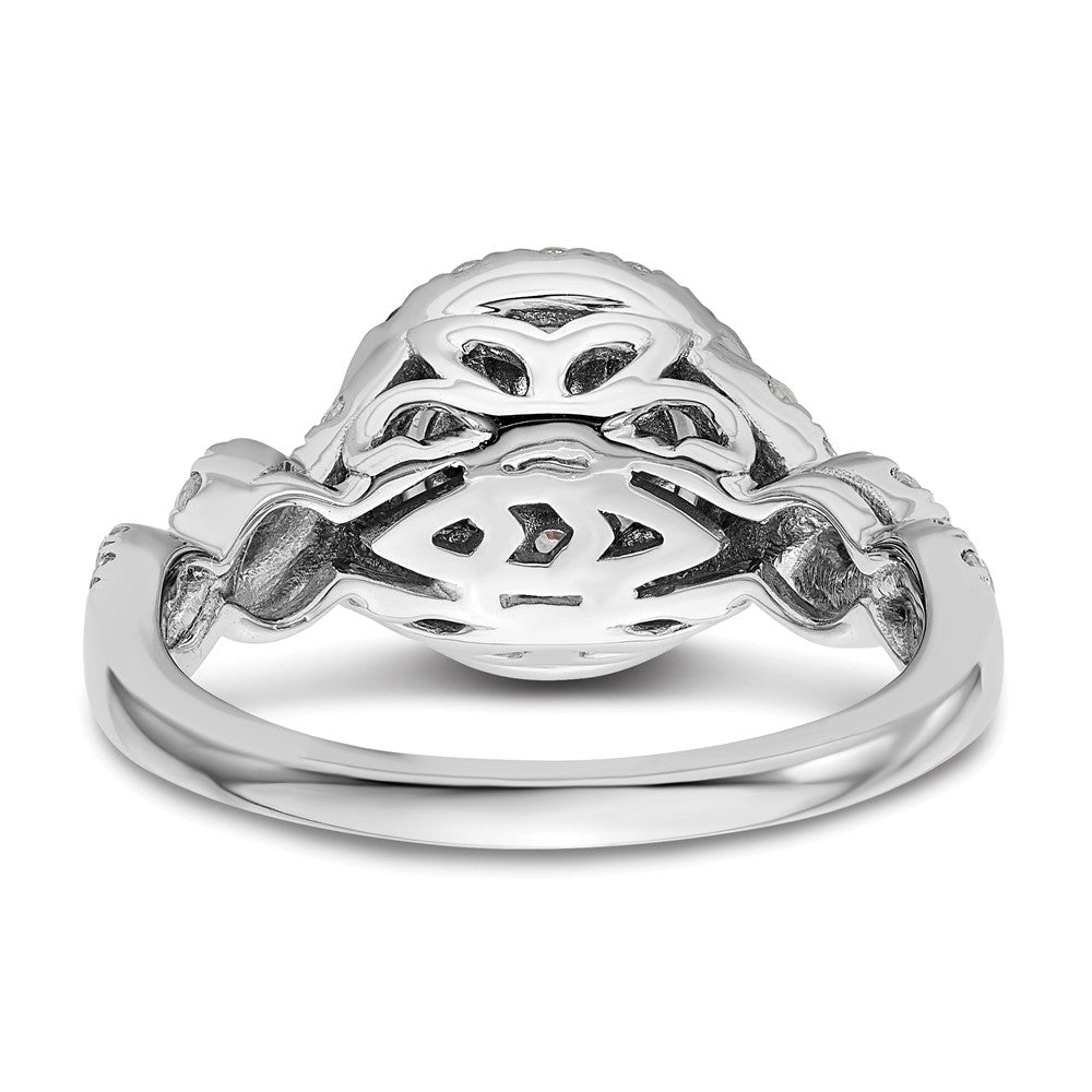 14K White Gold Lab Grown Diamond VS/SI FGH Cluster Ring