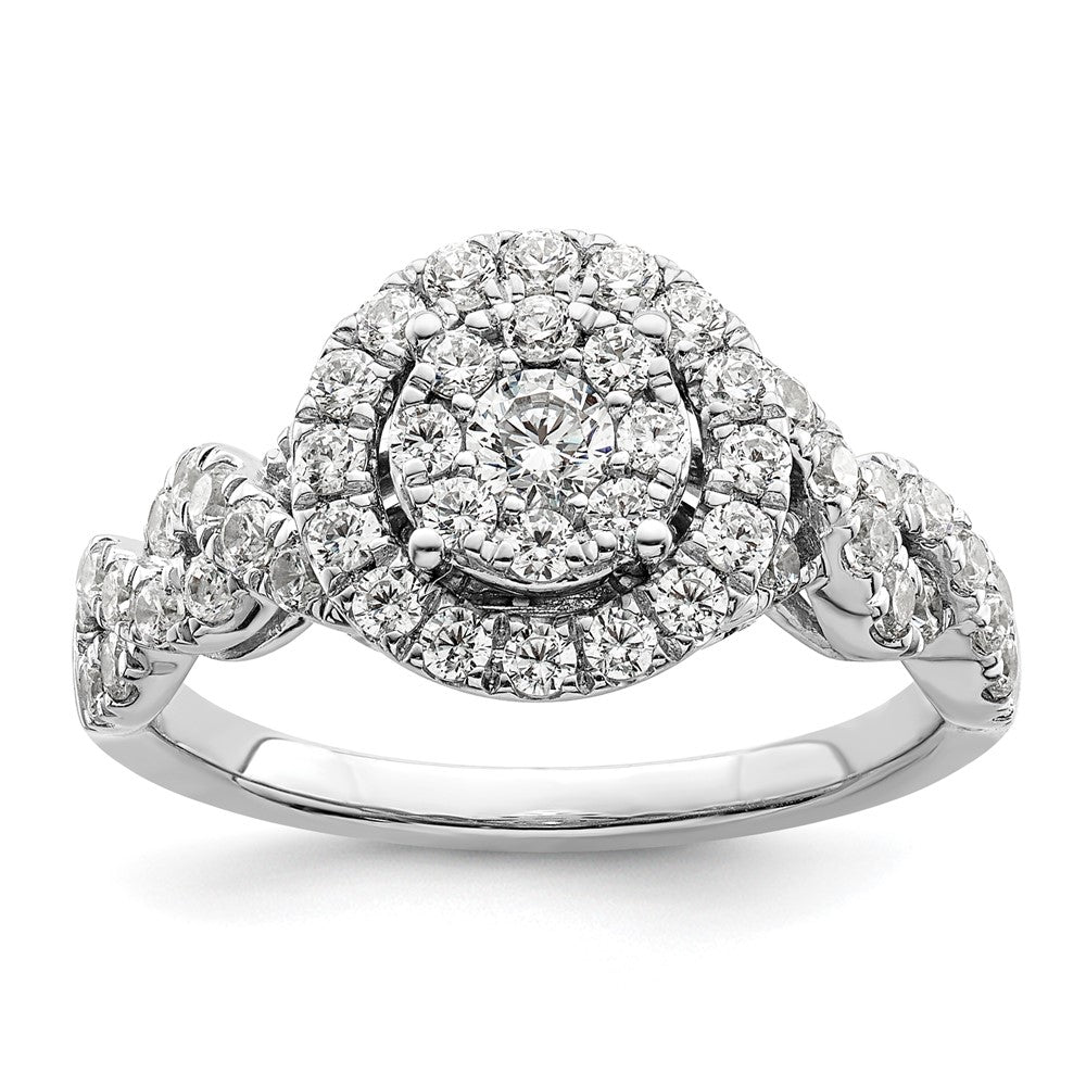 14K White Gold Lab Grown Diamond VS/SI FGH Cluster Ring