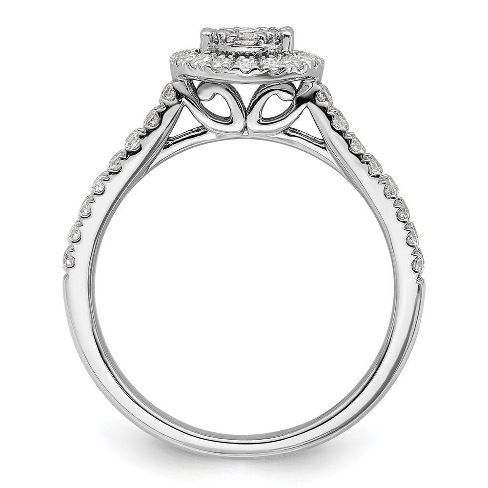 14K White Gold Lab Grown Diamond VS/SI FGH Cluster Ring