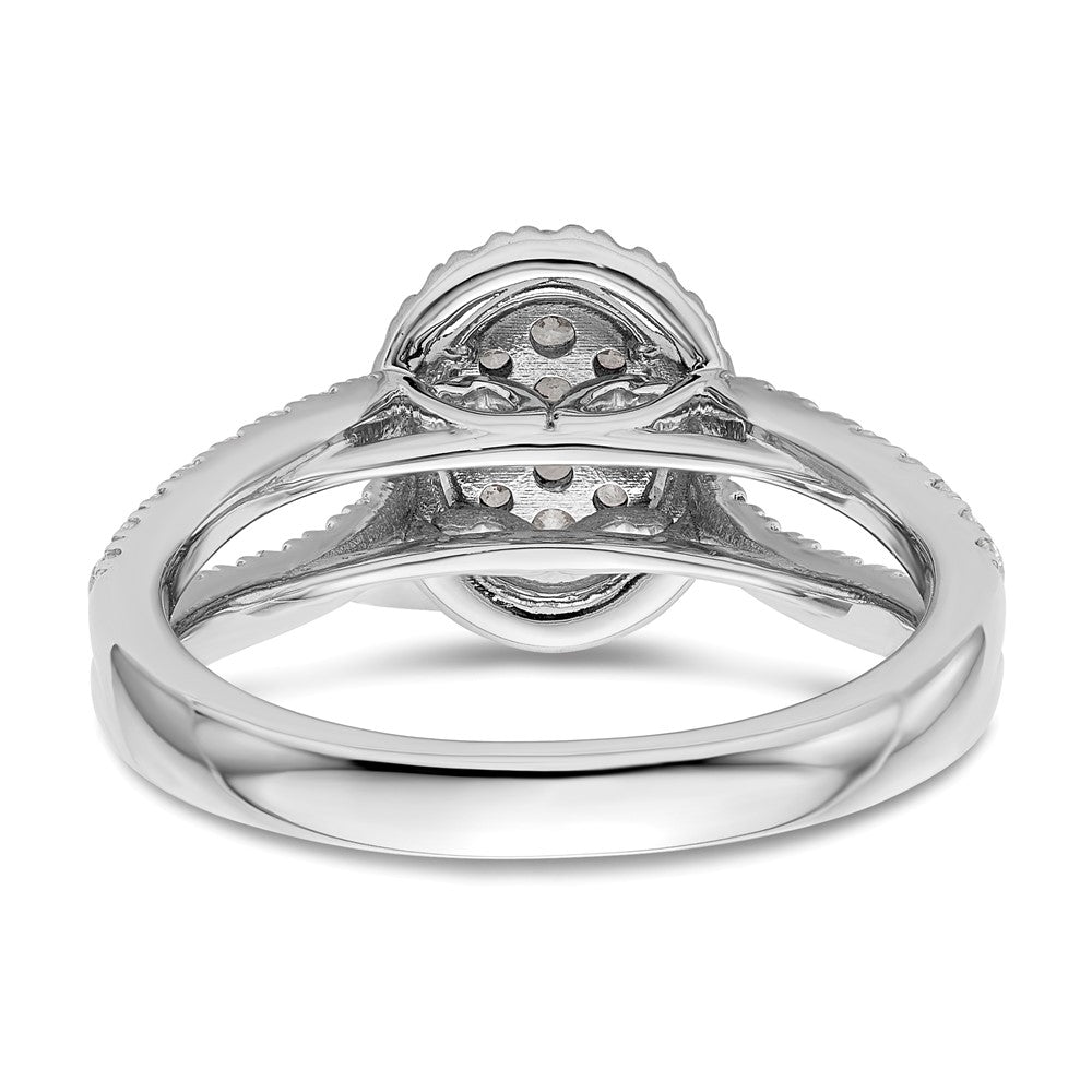 14K White Gold Lab Grown Diamond VS/SI FGH Cluster Ring