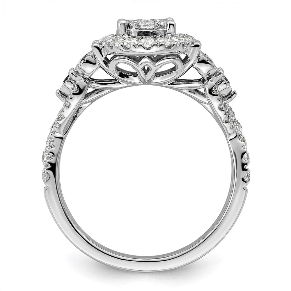 14K White Gold Lab Grown Diamond VS/SI FGH Cluster Ring