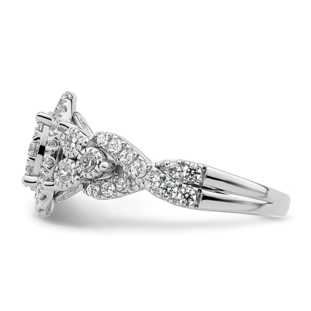 14K White Gold Lab Grown Diamond VS/SI FGH Cluster Ring