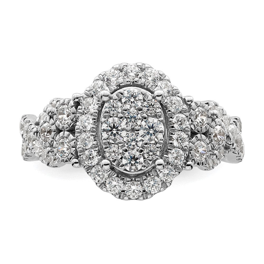 14K White Gold Lab Grown Diamond VS/SI FGH Cluster Ring