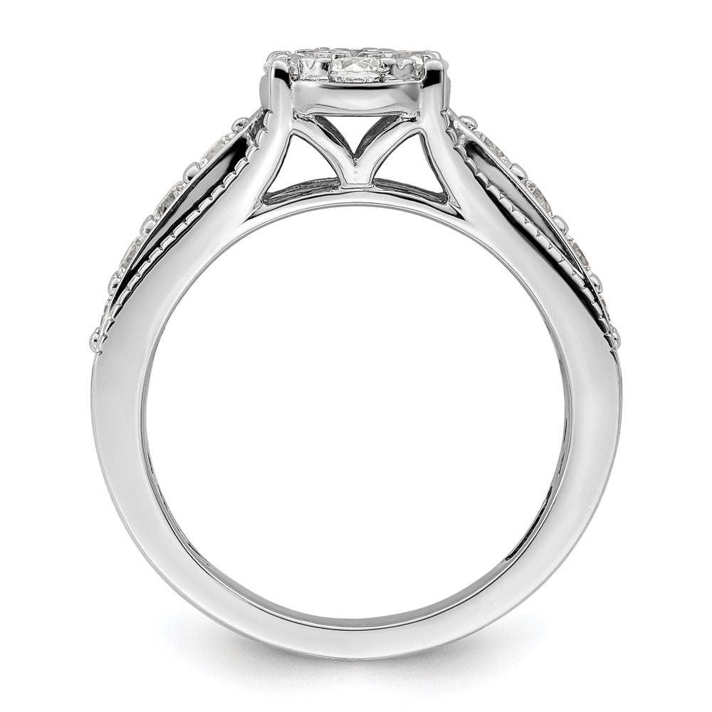 14K WhiteGold Lab Grown Diamond VS/SI FGH Cluster Ring