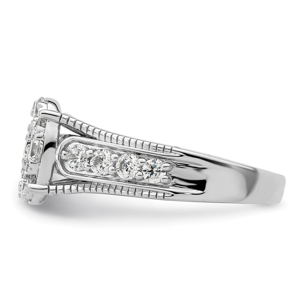 14K WhiteGold Lab Grown Diamond VS/SI FGH Cluster Ring