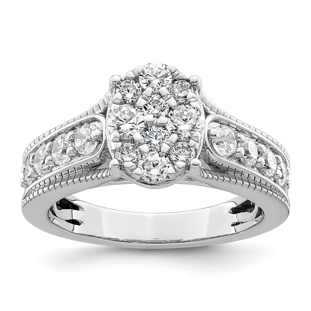 14K WhiteGold Lab Grown Diamond VS/SI FGH Cluster Ring