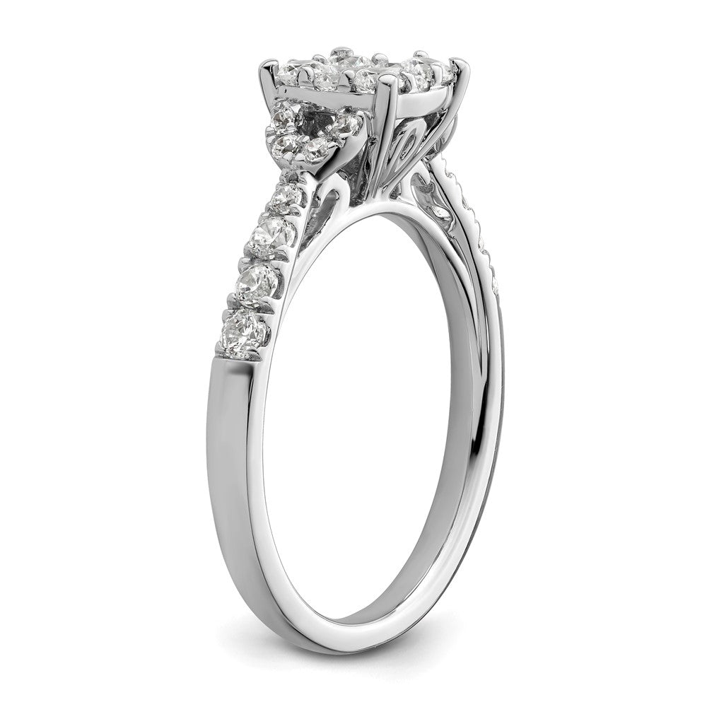 14K White Gold Lab Grown Diamond VS/SI FGH Cluster Ring