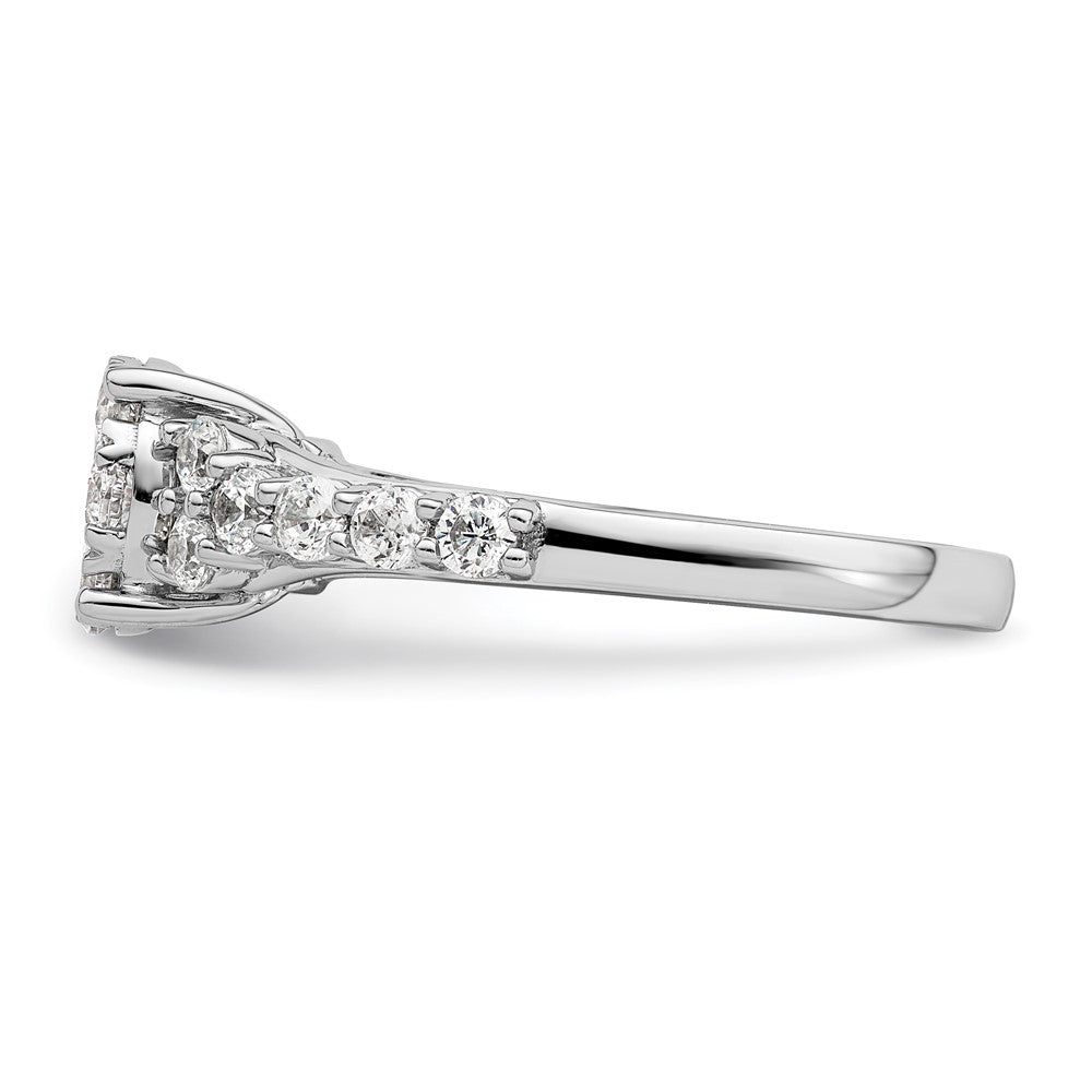 14K White Gold Lab Grown Diamond VS/SI FGH Cluster Ring