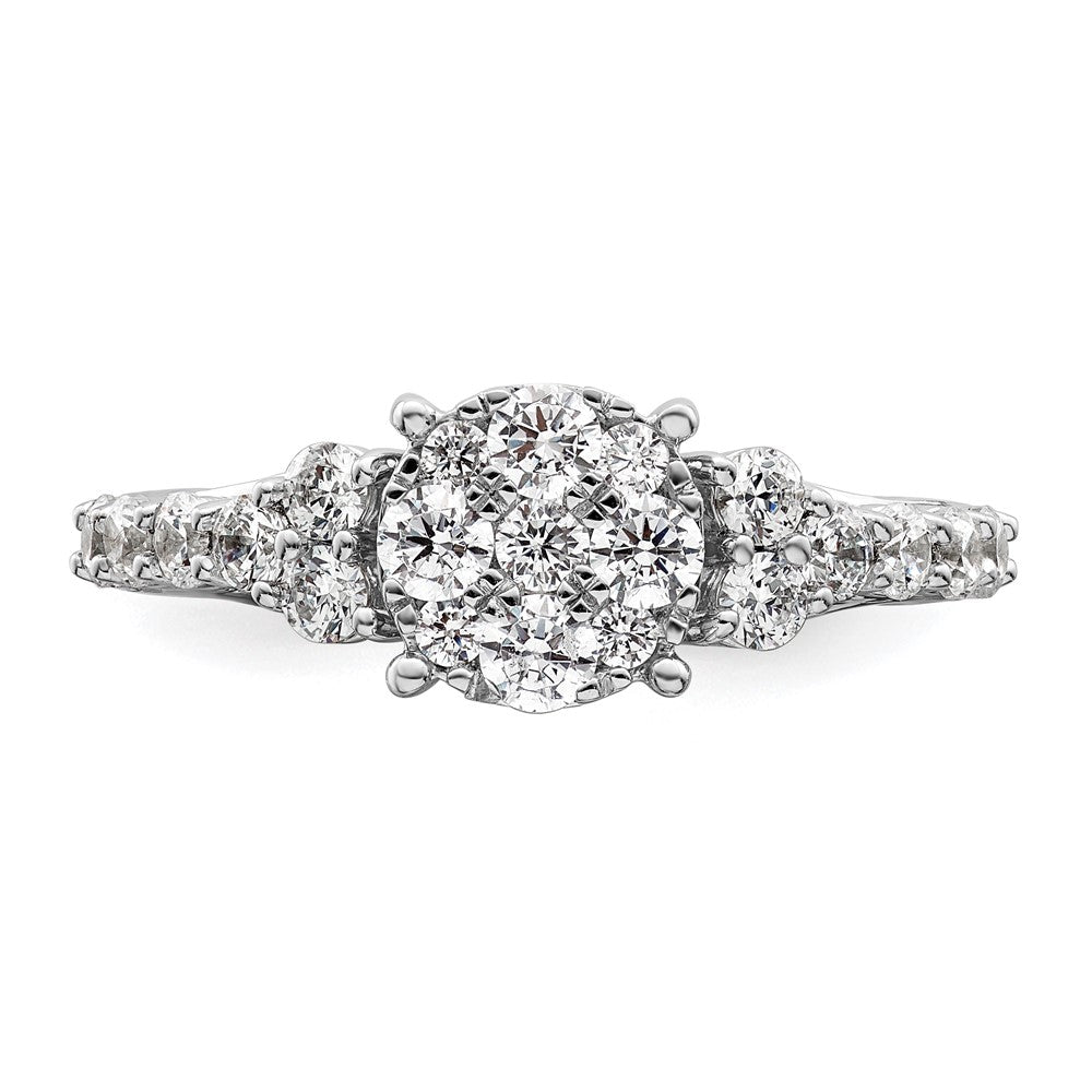 14K White Gold Lab Grown Diamond VS/SI FGH Cluster Ring