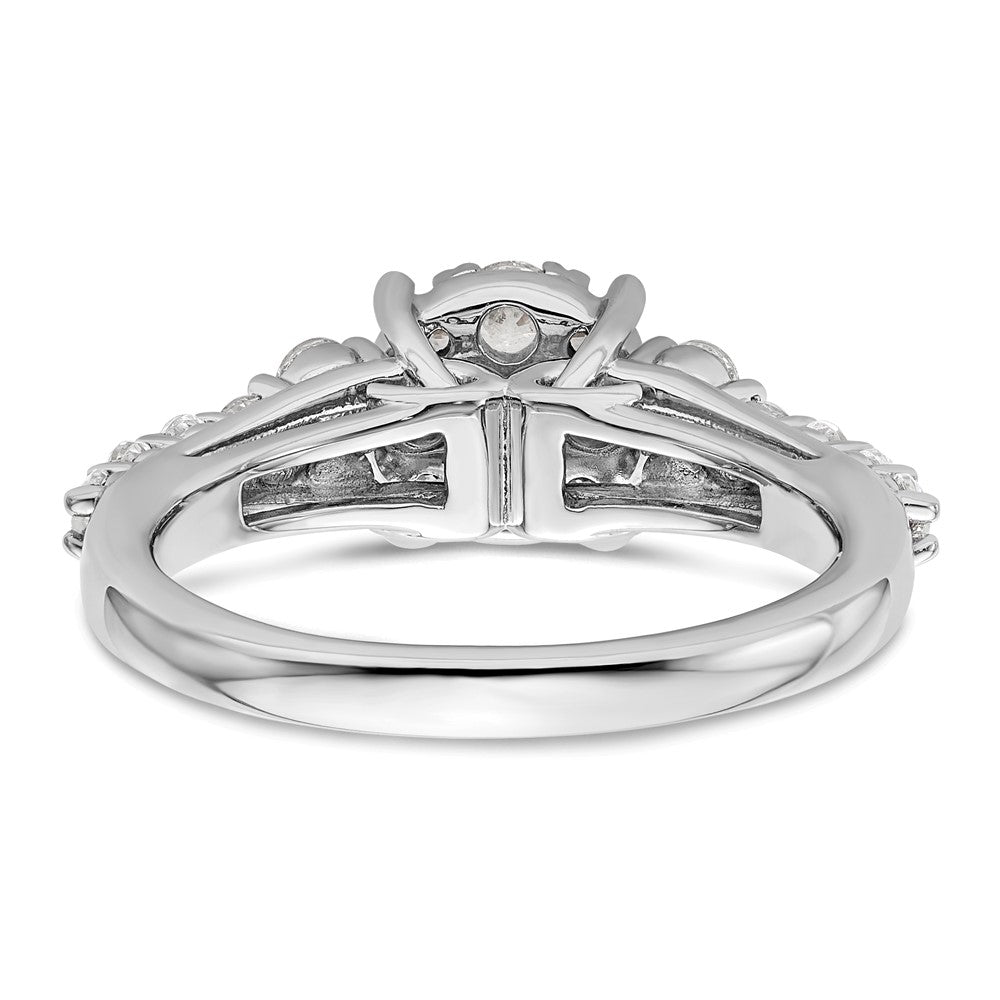 14K White Gold Lab Grown Diamond VS/SI FGH Cluster Ring