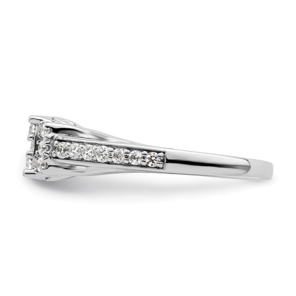 14K White Gold Lab Grown Diamond VS/SI FGH Cluster Ring