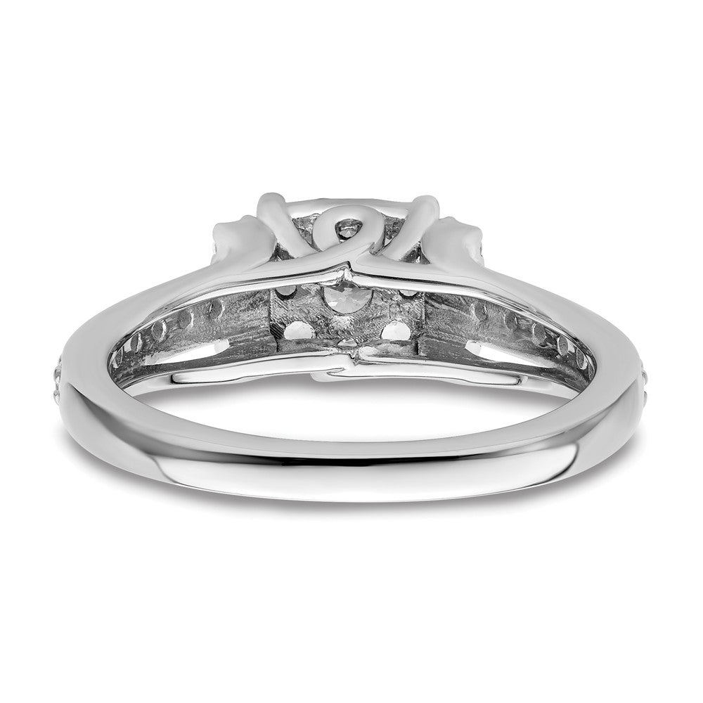 14K White Gold Lab Grown Diamond VS/SI FGH Cluster Ring