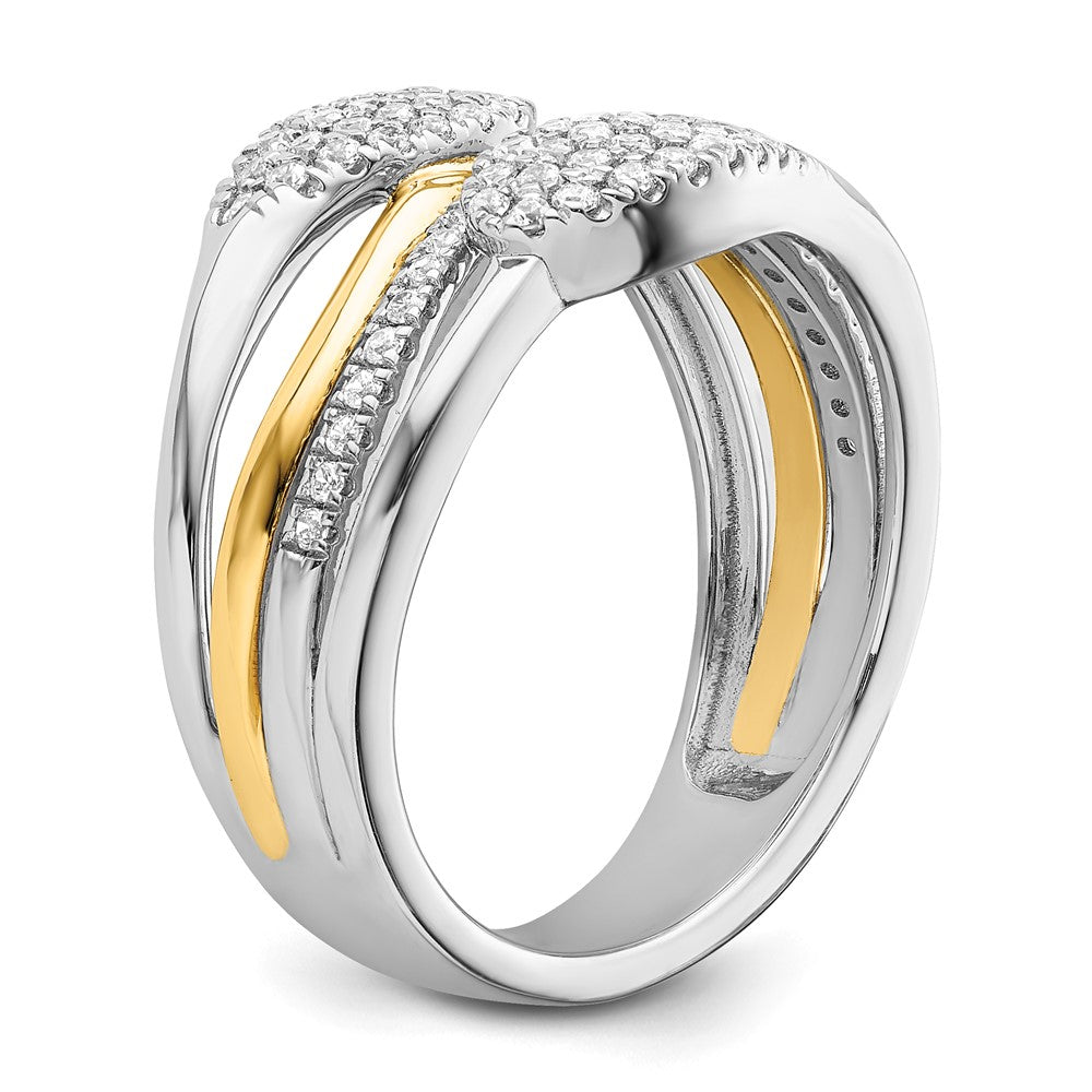 14KW with Yellow Plated Lab Grown VS/SI FGH Dia Fashion Ring