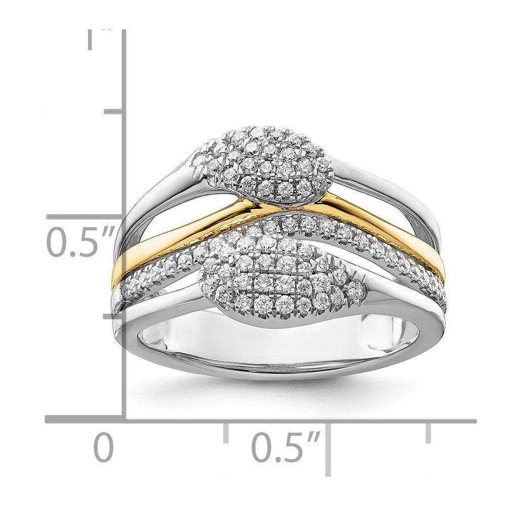 14KW with Yellow Plated Lab Grown VS/SI FGH Dia Fashion Ring