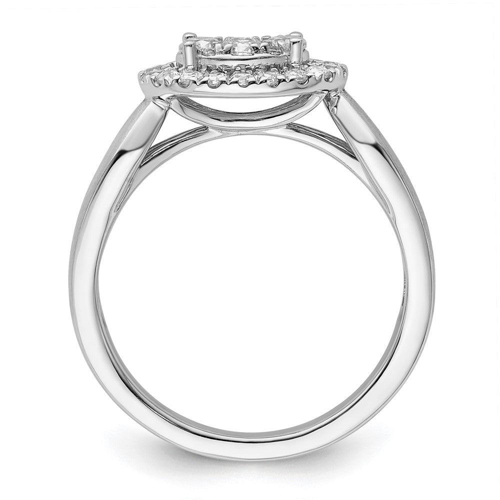 14K White Gold Lab Grown Diamond VS/SI FGH Cluster Ring