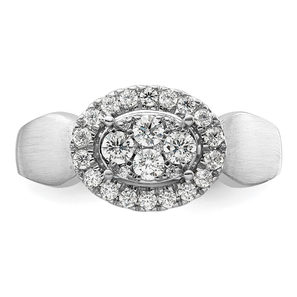 14K White Gold Lab Grown Diamond VS/SI FGH Cluster Ring