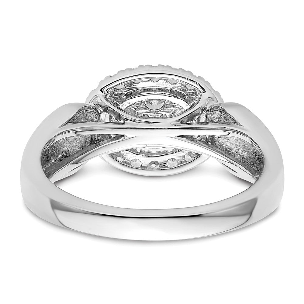 14K White Gold Lab Grown Diamond VS/SI FGH Cluster Ring