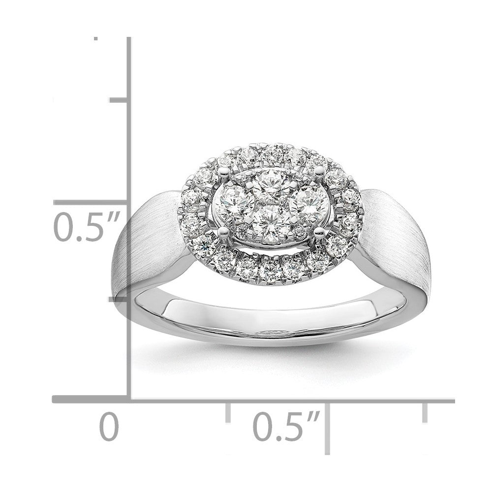 14K White Gold Lab Grown Diamond VS/SI FGH Cluster Ring