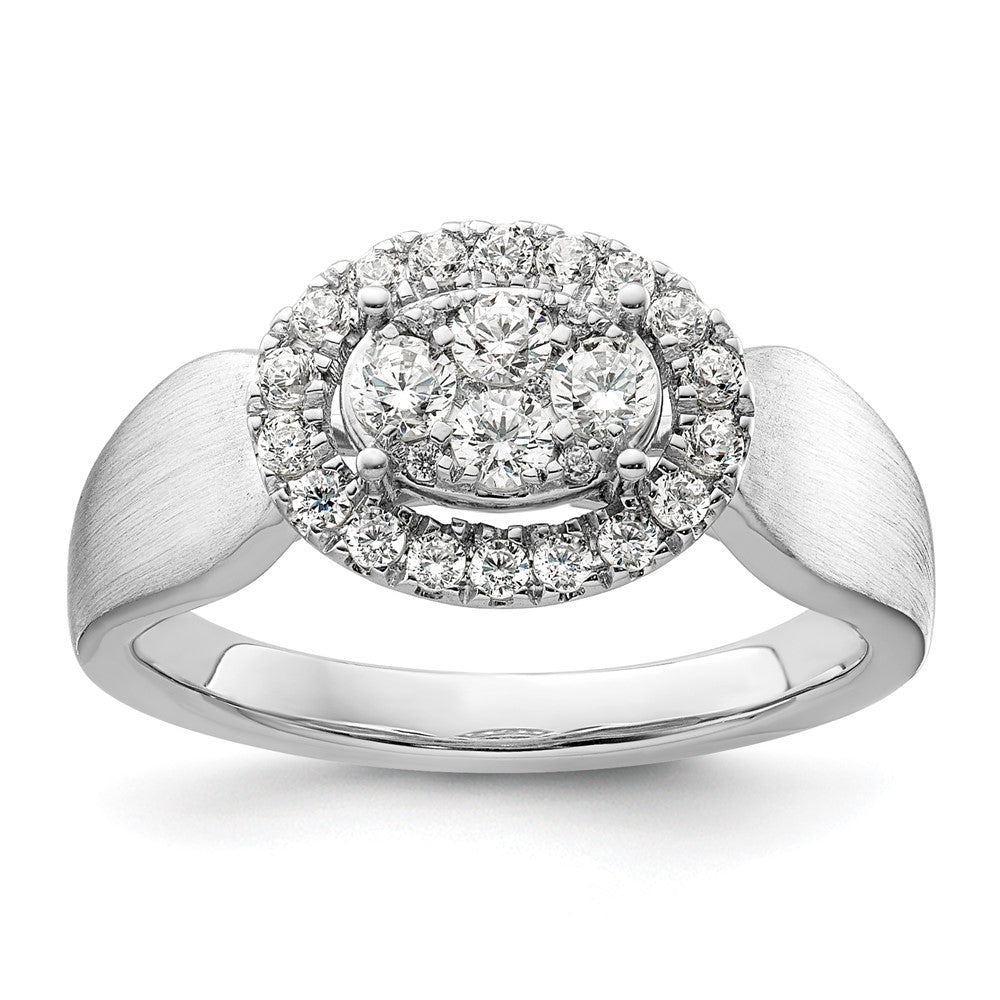 14K White Gold Lab Grown Diamond VS/SI FGH Cluster Ring