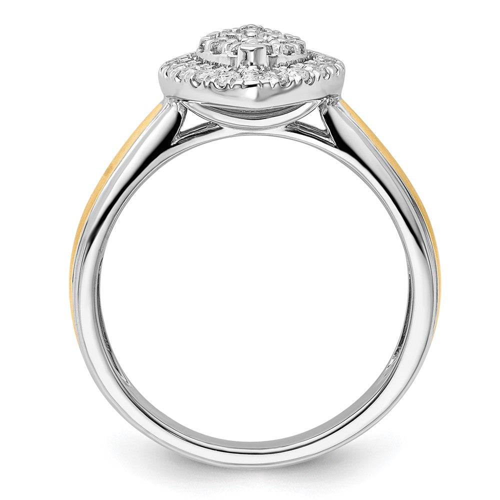 14K Two-Tone Lab Grown Diamond VS/SI FGH Cluster Ring