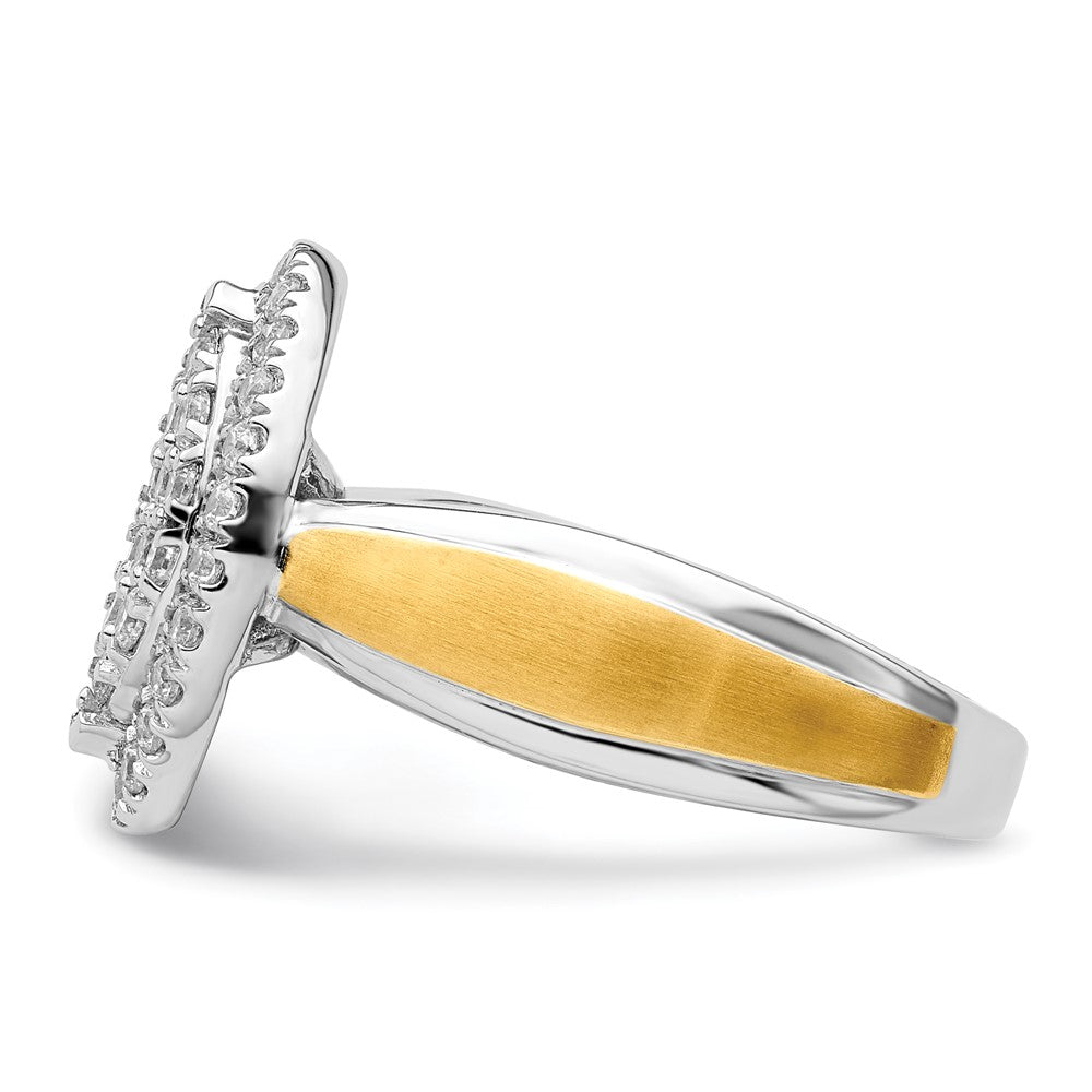 14K Two-Tone Lab Grown Diamond VS/SI FGH Cluster Ring