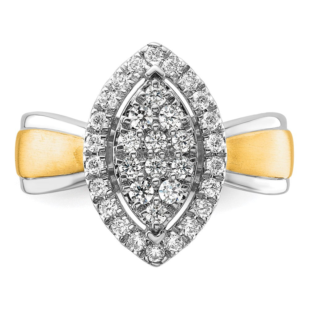 14K Two-Tone Lab Grown Diamond VS/SI FGH Cluster Ring