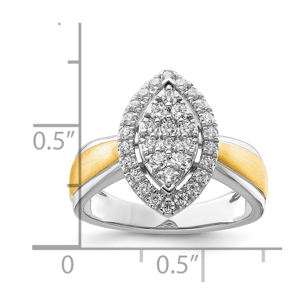 14K Two-Tone Lab Grown Diamond VS/SI FGH Cluster Ring