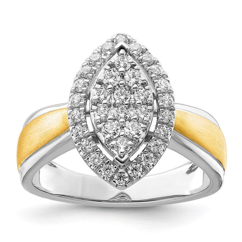 14K Two-Tone Lab Grown Diamond VS/SI FGH Cluster Ring