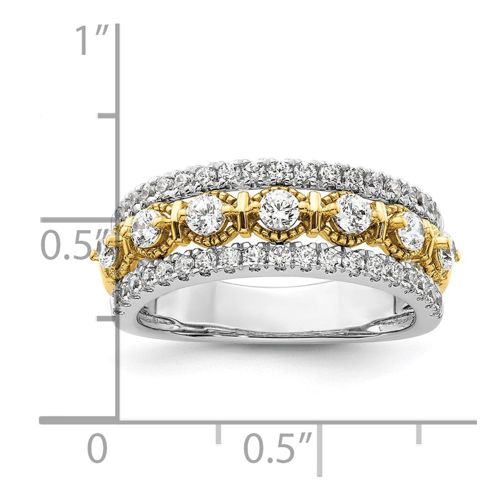 14K Two-Tone Lab Grown Diamond VS/SI FGH Band