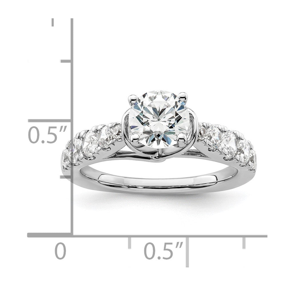 14K White Gold Lab Grown Diamond VS/SI FGH Semi-mount Engagement Rin