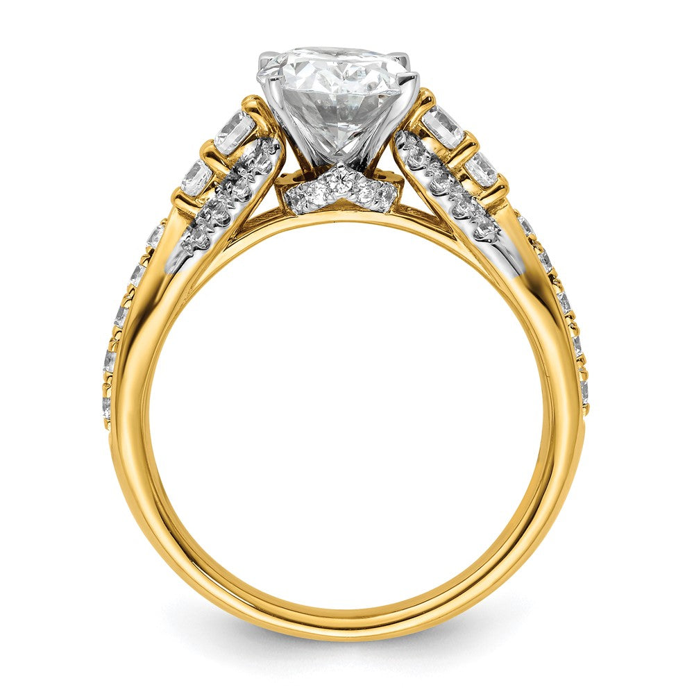 14K Lab Grown Diamond VS/SI FGH Semi-mount Engagement Ring