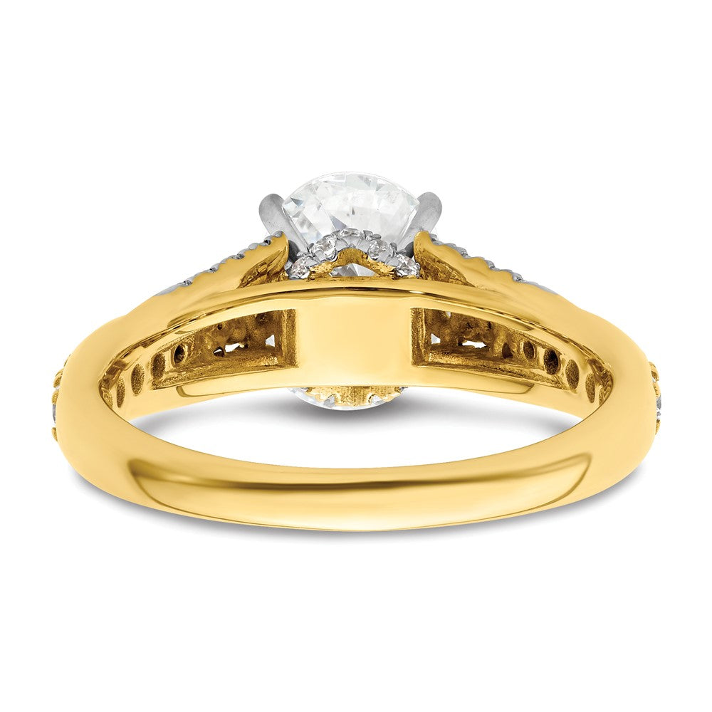 14K Lab Grown Diamond VS/SI FGH Semi-mount Engagement Ring