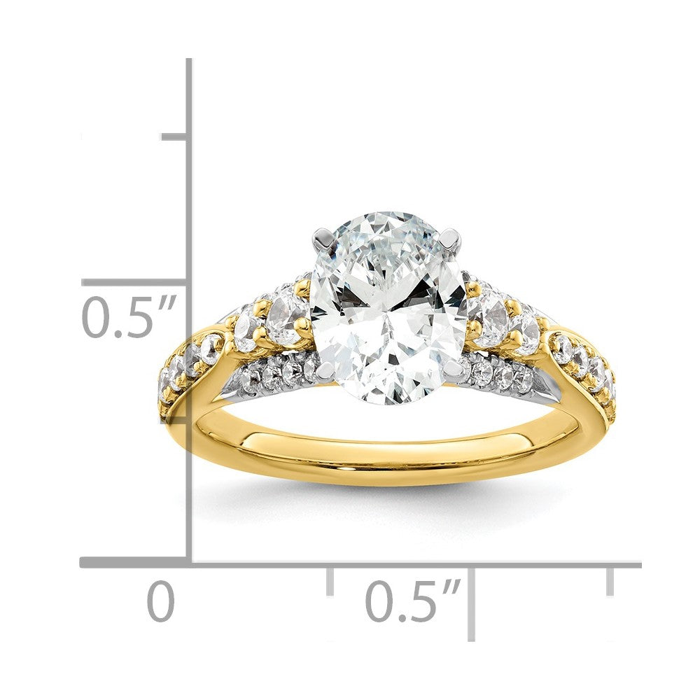 14K Lab Grown Diamond VS/SI FGH Semi-mount Engagement Ring