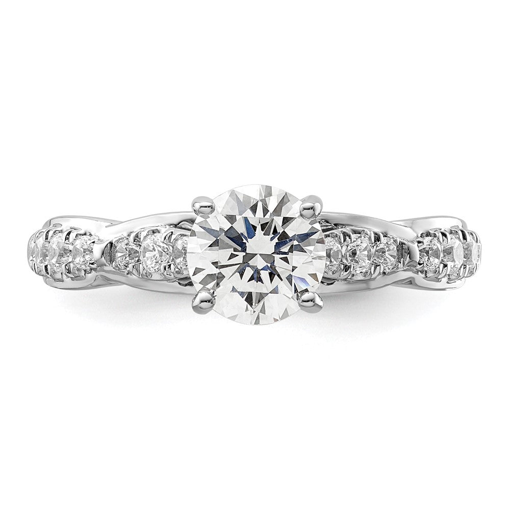 14K White Gold Lab Grown Diamond VS/SI FGH Semi-mount Engagement Rin