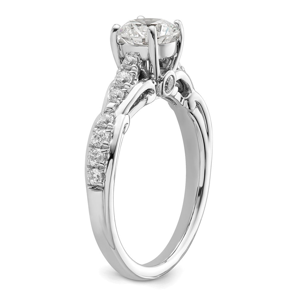 14K White Gold Lab Grown Diamond VS/SI FGH Semi-mount Engagement Rin