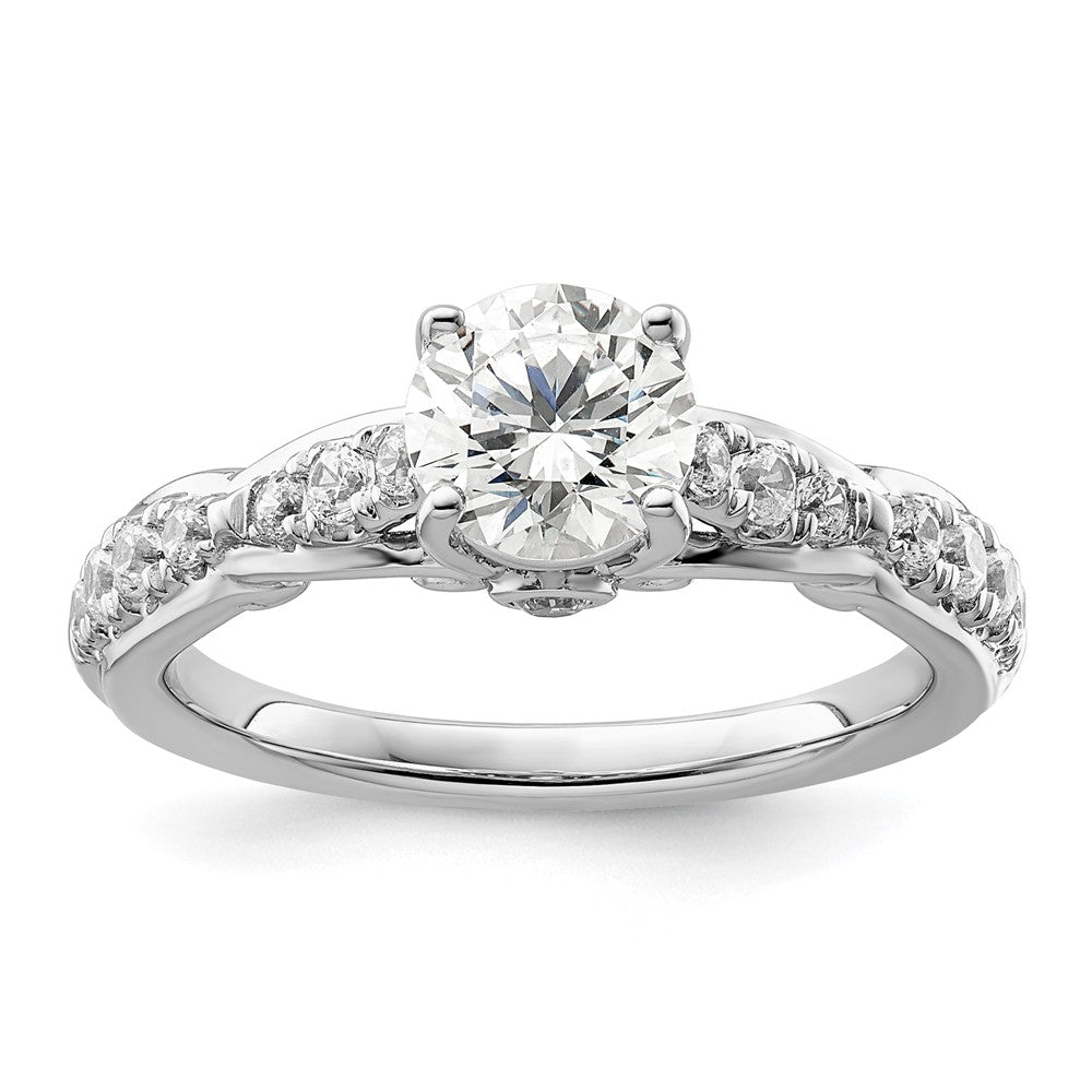 14K White Gold Lab Grown Diamond VS/SI FGH Semi-mount Engagement Rin