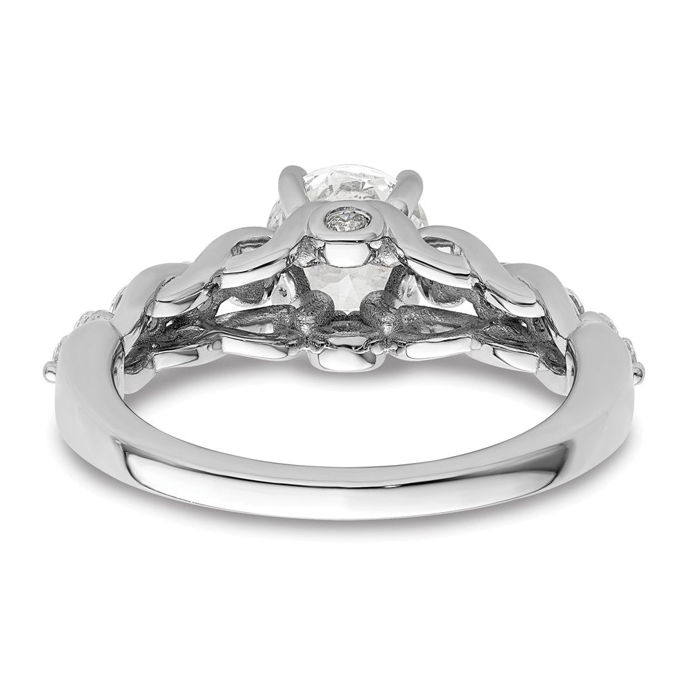 14K White Gold Lab Grown Diamond VS/SI FGH Semi-mount Engagement Rin