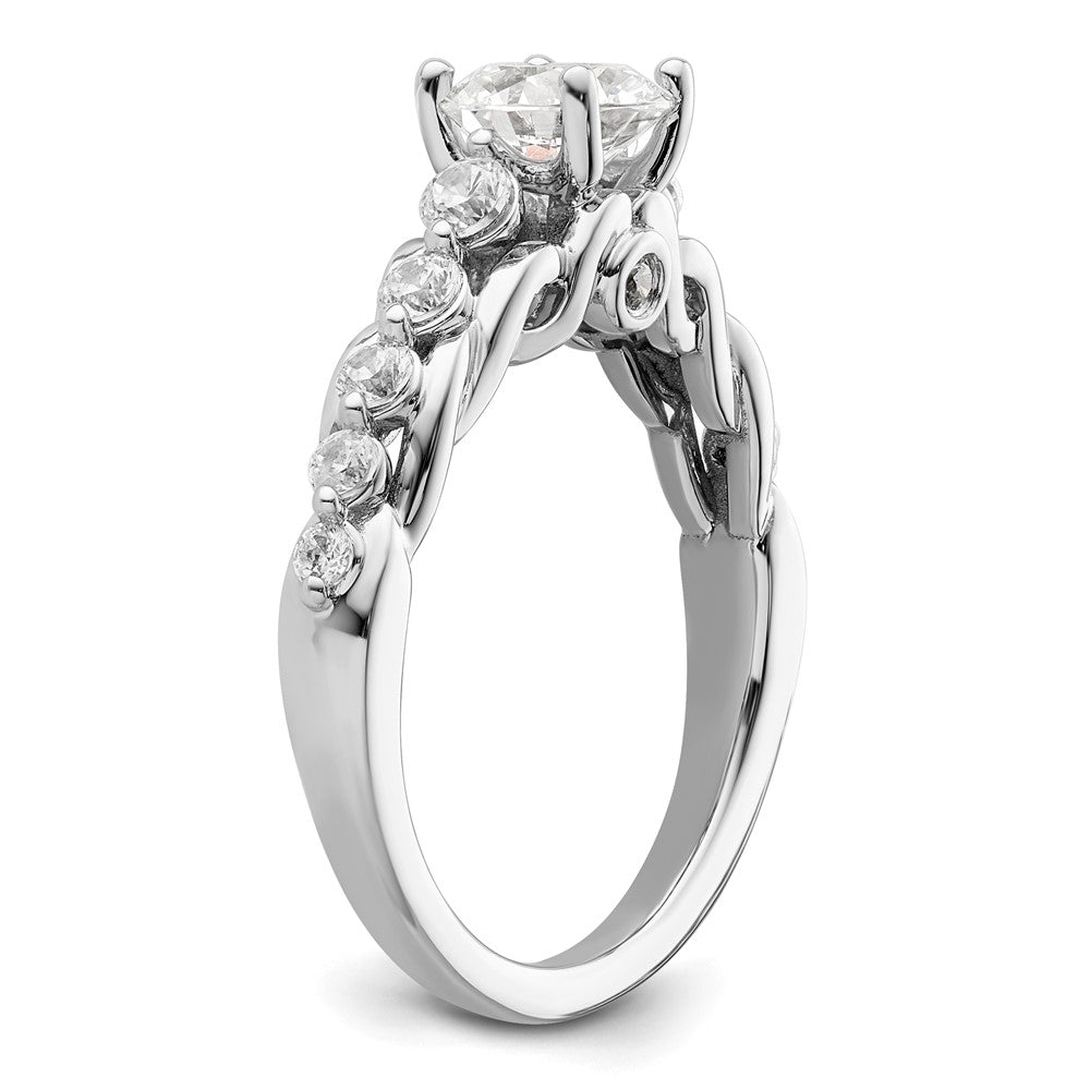 14K White Gold Lab Grown Diamond VS/SI FGH Semi-mount Engagement Rin